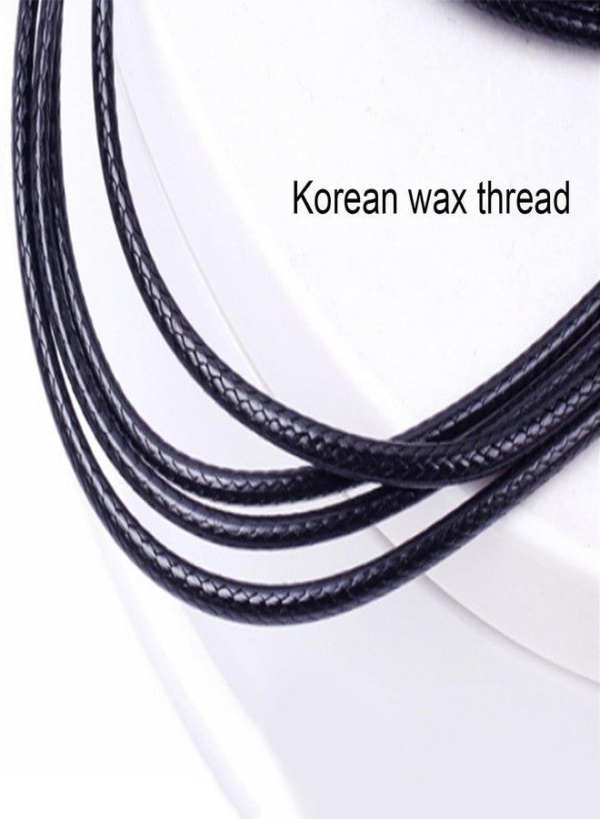 BFANGZ Necklace Cord,Black Necklace String Rope with Clasp, 20 Inch Black Waxed Cotton Cord Necklace Bulk for Charms Pendants, Bracelets, Necklaces, Jewelry Making Supplies and Beading Supplies(20pcs) - Image 3